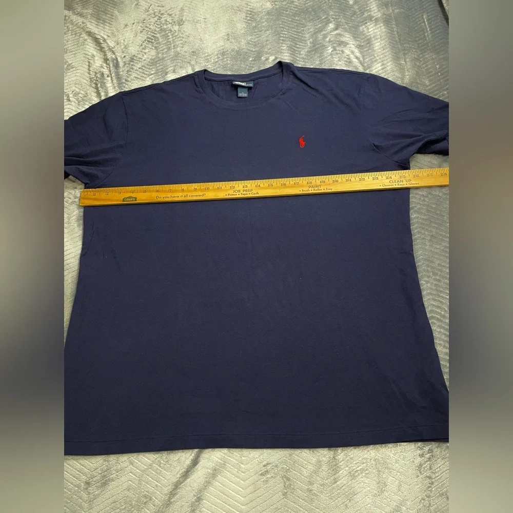 Vtg Mens‎ Polo Ralph Lauren Short Sleeve Logo Tee Navy Blue XL